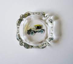 Vintage Mid Century Glass Ash Tray Vintage Morris Car Etsy Mid Century Glass Ashtray Vintage Mid Century
