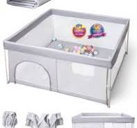 Amazon.com : Babelio Foldable Baby Playpen with Mat, 54.5 ...