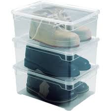 Set De 3 Boites Chaussures Hommes Kristal Rangement Dressing Dressing Castorama Rangement