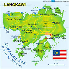 Map Of Langkawi Island In Malaysia Welt Atlas De Langkawi Map Langkawi Beach