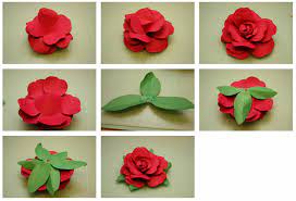 Bits Of Paper Rolled Rose And Easy To Assemble Rose 3d Paper Flowers Paper Flower Tutorial Paper Flowers Paper Flower Crown