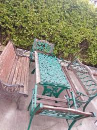 Cast iron bench and table set. Cast Iron Garden Bench Set For Sale In Swords Dublin From Macount12