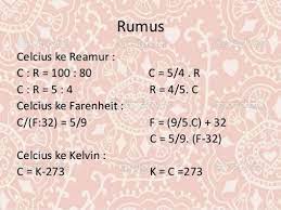 Suhu badan andi saat diukur dengan termometer adalah 50 0 c. Rumus C Ke R Cara Konversi Suhu Celcius Ke Reamur