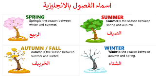 اسماء فصول السنة بالانجليزية مع الترجمة وطريقة النطق الصحيحة تعلم اللغة الانجليزية