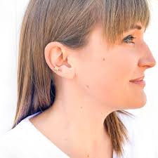 14K Gold Filled Ear Cuff, Cuff Earrings Non Pierced, Facet Ear Wrap Earring 