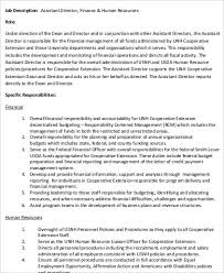 Practical and complete job descriptions for different administrative assistant jobs. Free 14 Hr Director Job Description Samples In Ms Word Pdf