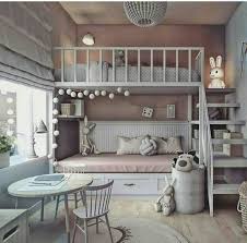 Shared Girls Room Gray With Pink Bed Bunk Bed Shared Girls Room Bed For Girls Room Bunk Bed Rooms