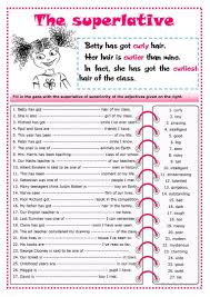 Possessive adjectives show that the sense of belonging to. Comparatives And Superlatives Printable Esl Worksheet Cute766