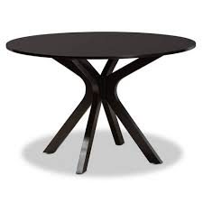 Duvencrune target dining table vendor sell:3000 duvencrune target dining table. 48 Kenji Wide Round Wood Dining Table Dark Brown Baxton Studio Target