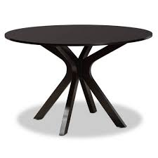 Shop wayfair.ca for all the best round dining tables. 48 Kenji Wide Round Wood Dining Table Dark Brown Baxton Studio Target