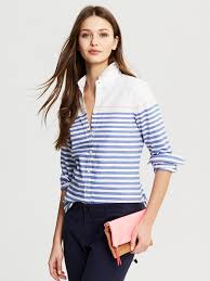 Horizontal Stripe Oxford Shirt Banana Republic Women Shirts Blouse Fashion Banana Republic Women Blouses