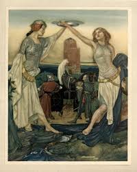 Sir William Russell Flint La Morte D Arthur 1921 William Russell King Arthur Pre Raphaelite Art