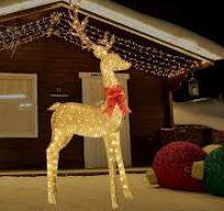 Amazon.com: 8.8 Ft Lighted Outdoor Christmas Deer - HOYECHI ...