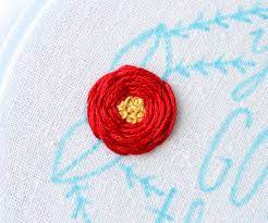 Embroidered Flowers With French Knot Centers French Knot Embroidery French Knots Hand Embroidered Flowers