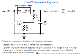 Lm317 Lm338 Lm350 Voltage Regulator Calculator And Circuits