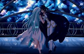 Indulge your inner child with a fun cartoon wallpaper. Wallpaper The Sky Clouds Light Night Girls Anime Dress Art Costume Gloves Dark Heart Knight Images For Desktop Section Sejnen Download