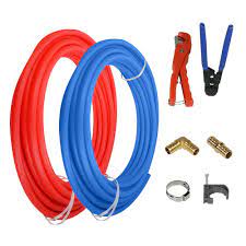 Pex clamp pliers plumbing kit crimper tool lock hook cutter tool cinch clamp kit. The Plumber S Choice 1 2 In X 100 Ft Pex Tubing Plumbing Kit Crimper And Cutter Tools Tubing Elbow Cinch Half Clamp 1 Red 1 Blue Kprb12100 The Home Depot