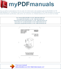 Tom hanks o colectie de povestiri din care transpar numeroase elemente autobiografice Delonghi Coffeemaker 14 F Users Manual User Ca Fe Treviso Bar