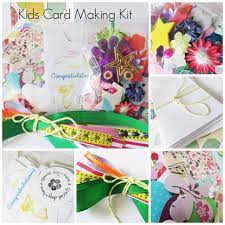 10 creative and easy greeting card making ideas for children. Card Making Kit For Girls Boys School Holidays Fun Etsy Card Making Kits Card Making Kids Cards