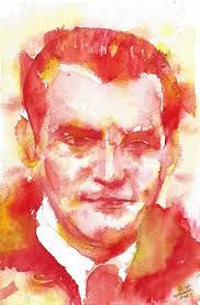 FEDERICO GARCIA LORCA Watercolor Portrait