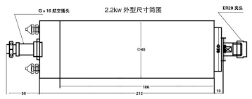 2 2kw Engraving Spindle Motor Spindle Spare Parts