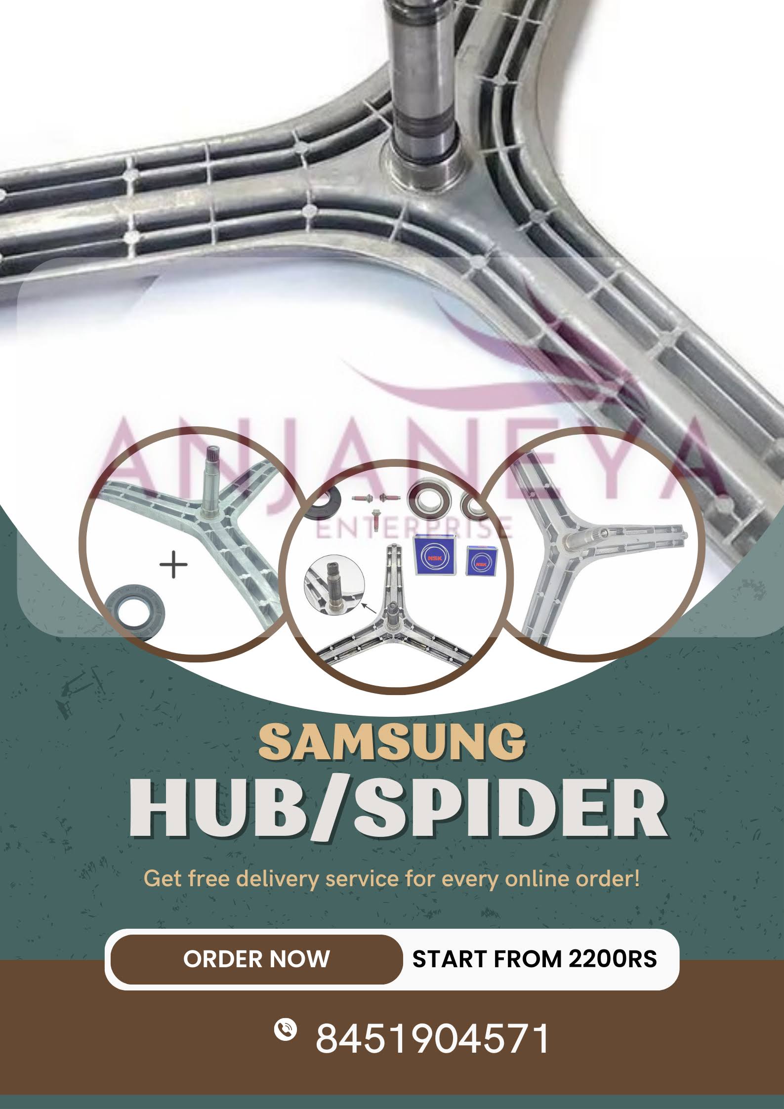 SAMSUNG FRONT LOAD WASHING MACHINE HUB/SPIDER product image