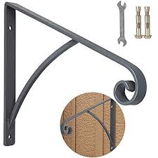 2 sets of the stair hand and base rail bracket will be required for each additional smaller railing sections). Lovshare Handrail Railing Wrought Iron Post Mount Step Grab Rail For Wall Mounted 1 To 2 Steps Gray Solid Hand Rail Stairs Trueyogaevergreen Com
