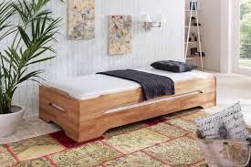 Juist Stapelbetten 2x 90x200 Gastebett Kernbuche Geolt Matratzen Ester H3 Designer Bett Stapelbett Bett