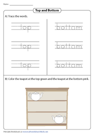 These alphabet printables and activities are perfect for preschool and kindergarten students. Top And Bottom Worksheets