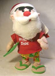 Detailed, realistic plastic face with a cheerful smile for you and your guests. Hawaiian Singing Dancing Santa Claus Ho Ho Ho Dude Animated See Video Dancing Santa Santa Claus Christmas Fun