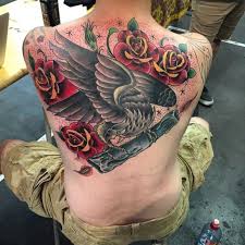 Wings and star tattoo colored butterfly tattoo design cool upper back tattoo design 145 Wonderful Back Tattoo Ideas For Men Women Wild Tattoo Art