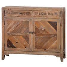 Standard kitchen cabinet heights include 12, 15, 18, 30, 36 and 42 inches tall; Hayward Rustic Lodge Reclaimed Fir Diamond Console Cabinet Narrow Under 50 W Kathy Kuo Home