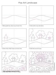 Image Result For Line Drawing Landscape Easy Landscape Drawing For Kids Kids Art Projects Easy Drawings