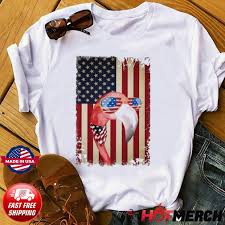 Join flamingo market in our goal of supporting the lgbtq2sia+ community year round, and creating real tangible support for marginalized business owners. Official Flamingo Wear Glasses American Flag 4th Of July Shirt Hoodie Sweater Long Sleeve And Tank Top