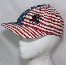 Vintage Hat Anheuser Busch Beer Snapback Cap Adjustable Patriotic Usa Us Flag Budweiser Baseballcap Patriotic Hats Hats American Flag Hat