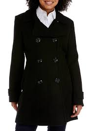 Calvin klein single breasted functional stretch softshell power blue xl price: Anne Klein Women S Double Breasted Wool Coat Belk