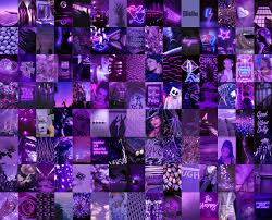 Free download wallpapers backgrounds collage aesthetic music color purple . Boujee Purple Wall Collage Kit Purple Collage Kit Purple Etsy Ireland