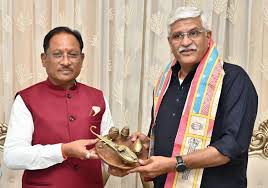 केंद्रीय पर्यटन एवं संस्कृति मंत्री गजेन्द्र सिंह शेखावत ने मुख्यमंत्री साय  से की सौजन्य भेंट – Media Passion : Raipur News Chhattisgarh India
