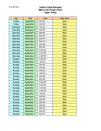 Fillable Online Elohimgreatbanquet Men039s Fall Prayer Chart