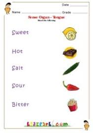Sense Organ Tongue Taste In 2020 First Grade Math Worksheets Worksheets Senses