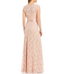 Color Blush Image 2 Emma Street Boat Neck Long Lace Gown Lace Long Gown Lace Gown Gowns