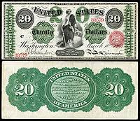 With the limited amount of information you posted, i cannot determine what you have or what it would be worth other than to say it's a circulated note at no more than face value. United States Twenty Dollar Bill Wikipedia