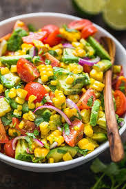 Party Summer Salads To Amaze Your Guests 5 0 From 1 Reviews Corn Tomato Avocado Salad Save Print Pre Recette Salade Avocat Salade D Avocat Recette Salade Ete
