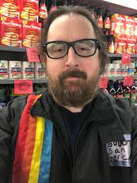 I wear this jacket everywhere now. Thanks World Wide Medias! (Temporary  marker used to change to Godot: a joke applicable to the show I just shot  and also happen to be in. )