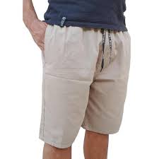 Bermuda Masculina Brim Reta Lisa Elástico Cintura Jogger