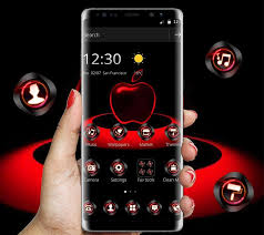 Red Neon Apple Dark Theme For Android Apk Download