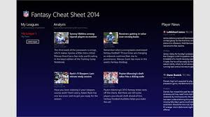 Buy Nfl Fantasy Football Cheat Sheet Draft Kit 2014 Microsoft Store