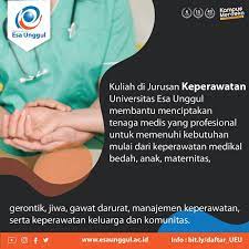 Nah, buat kalian yang sudah lulus dari pendidikan keperawatan dan ingin melamar pekerjaan sebagai perawat di rumah sakit ataupun puskesmas, berikut ini adalah contoh surat lamaran kerja yang dapat dijadikan sebagai. Ilmu Keperawatan Merupakan Bidang Universitas Esa Unggul Facebook