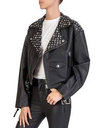 The Kooples Studded Leather Moto Jacket Women Bloomingdale S Womens Moto Jacket Moto Jacket Leather Moto Jacket