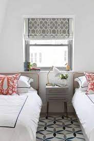 A snug bedroom doesn't have to look utilitarian to function well. 79 Roman Blinds Ideas Roman Blinds Home Home Decor